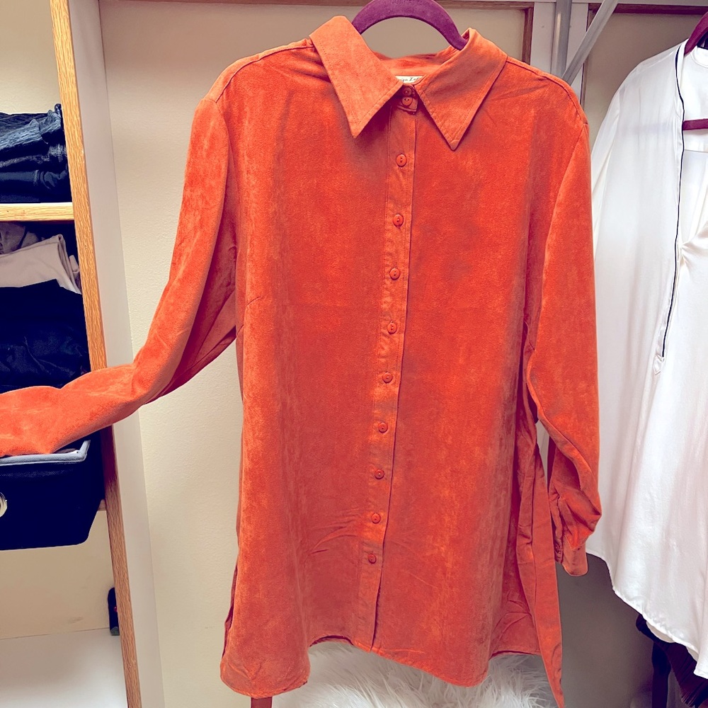 Vintage button up long shirt by Design Loft